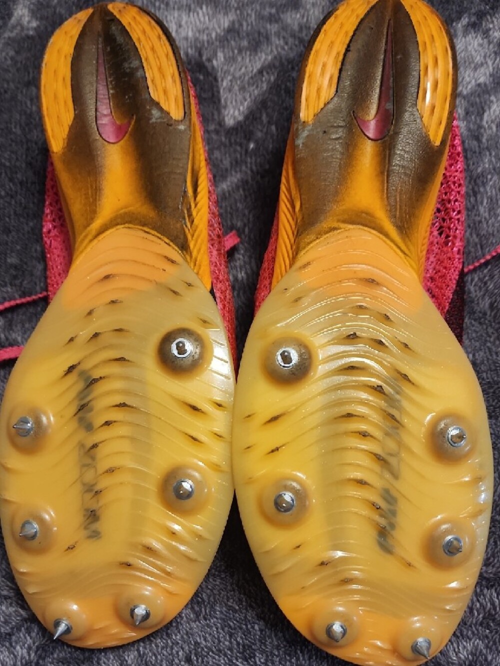 Nike Air Zoom Track Spikes with Yellow Stud Sole - Picture 3 of 4